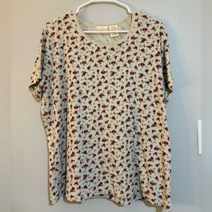 Vintage Floral Print Women's Top